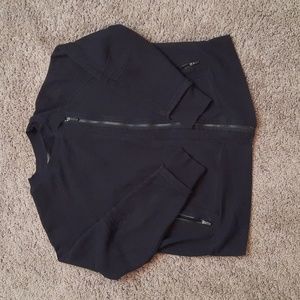Zella Asymetrical Zip Fleece Jacket